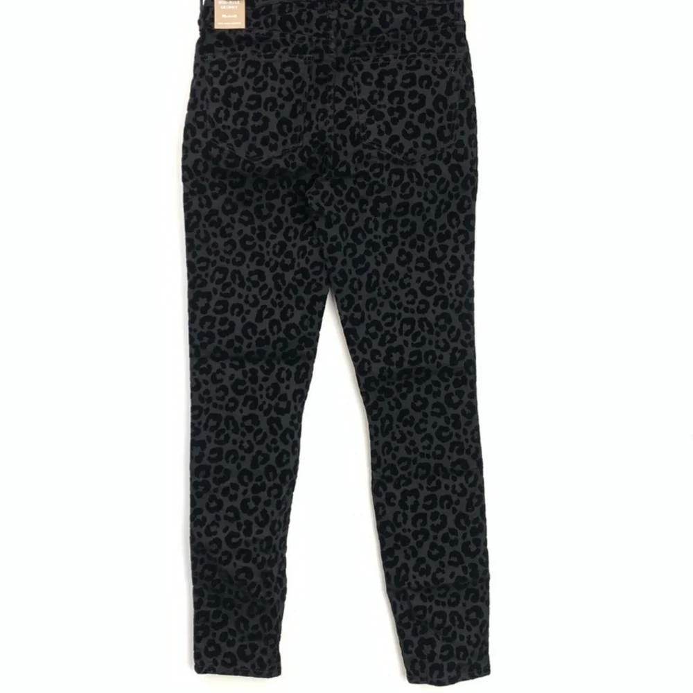 NWT MADEWELL 9" Mid Rise Black Leopard Skinny Jean - Picture 6 of 16